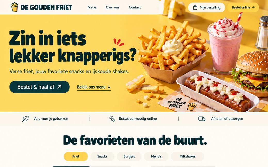 Voorbeeld van het ontwerp Cafetaria