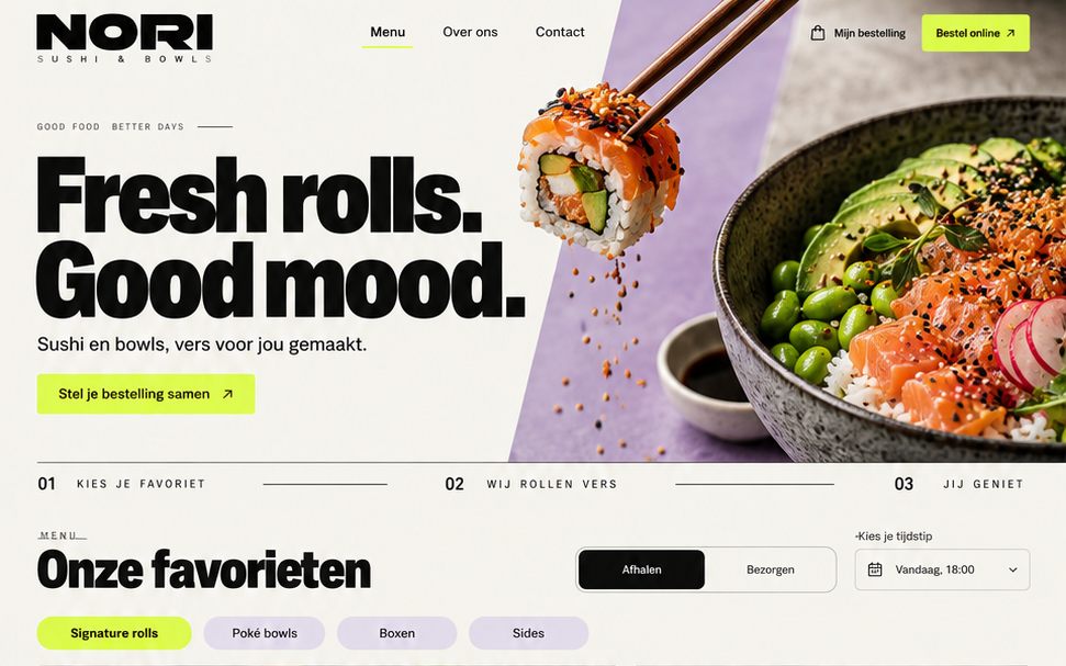 Voorbeeld van het ontwerp Sushi